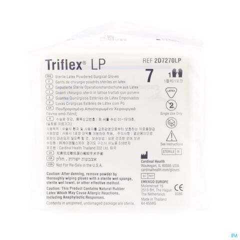 Triflex Onderz.handsch.latex +pdr Ster 7,0 Paar