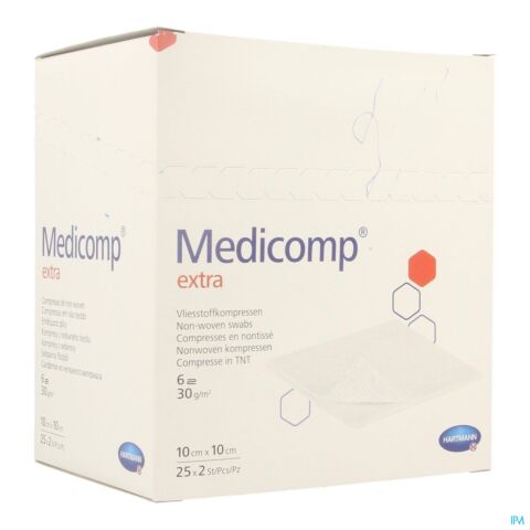 Medicomp 10x10cm 6l. St. 25x2 P/s