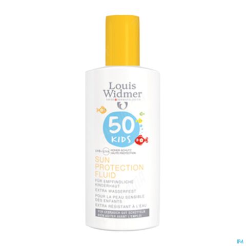 Louis Widmer Sun Kids Protection Fluid SPF50+ Zonder Parfum 100ml