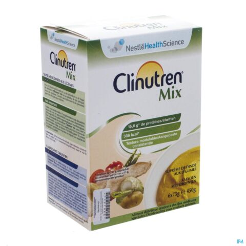 Clinutren Mix Kalkoen-groenten Nf Zakje 6x75g