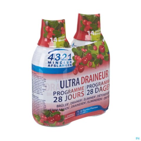 4321 Ultra Draineur Cranberry 2x280ml Promo