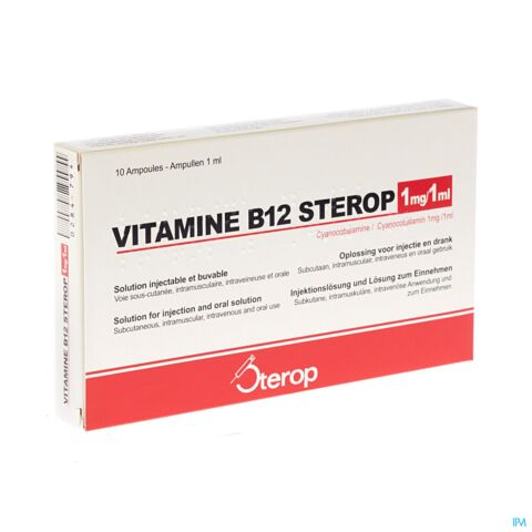 Vitamine B12 1mg 1ml 10 Ampoules