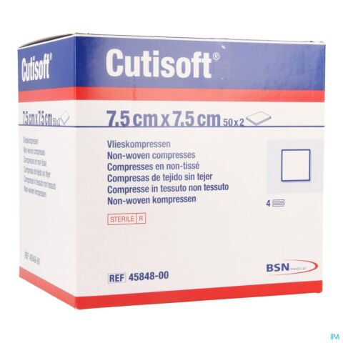 Cutisoft Ster Non Woven 7,5x 7,5cm 50x2