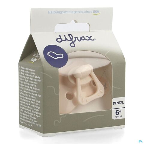 Difrax Fopspeen Dental +6m Uni/pure Roze/blossom