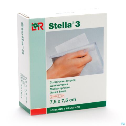 Stella 3 7,5x7,5cm 20 Kompressen
