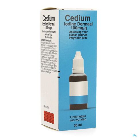 Cedium Iodine Dermaal 100mg/g Opl Cutaan Gebr.30ml