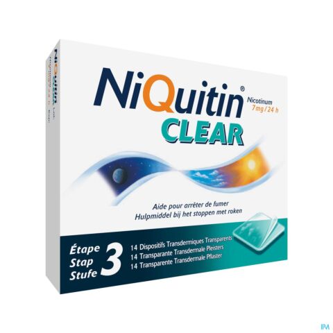 Niquitin Clear 7mg 14 Pleisters