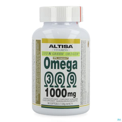 Altisa Omega 3 6 9 Plantaardig 1000mg Softgels 90