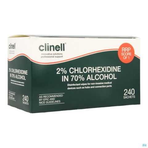 Clinell Alcoholdoekjes+2% Chloorhexidine 240