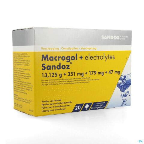 Macrogol + Elektrolyt Sandoz Citroen 20 Zakjes